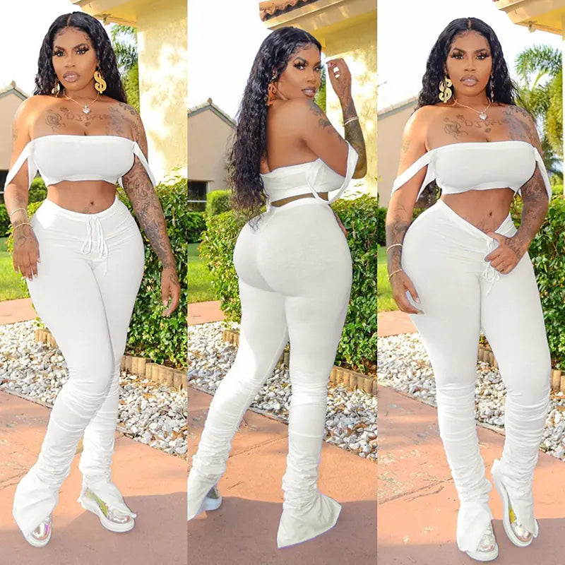 🔥 Luxury Off-Shoulder Summer Set – Slim Fit & Curves Enhancer